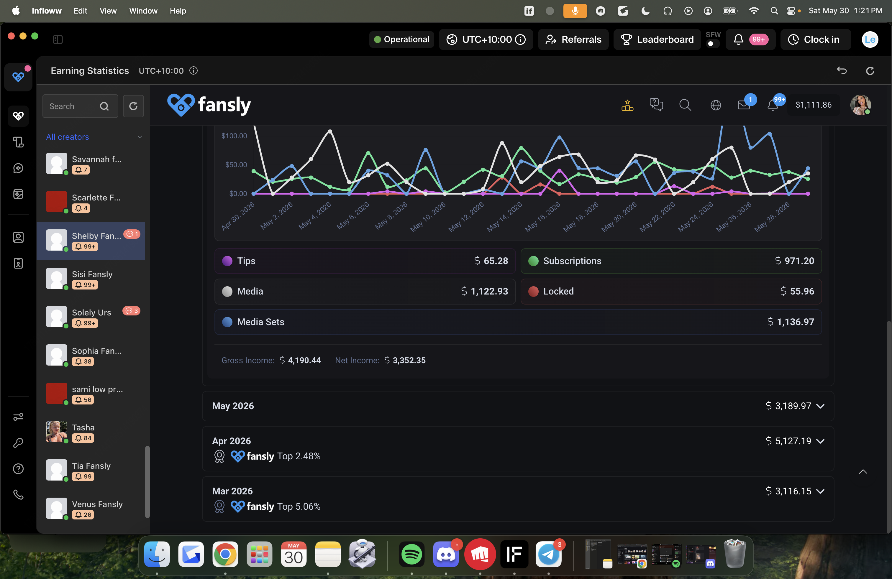 Earnings statistics screenshot 3 of 3